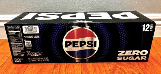 12 pack of Pepsi Zero Sugar soda