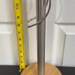 Stainless Steel Paper Towel Holder with Wooden Base just $3 