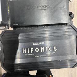 2 12” Sub With Qbomb Box And 3 Amps 