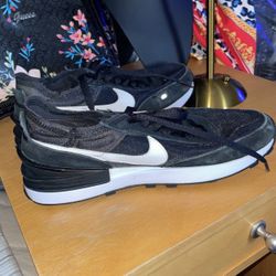 Nike Waffle Black And White Shoes 