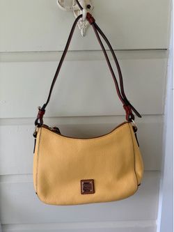 Dooney and Burke yellow shoulder bag