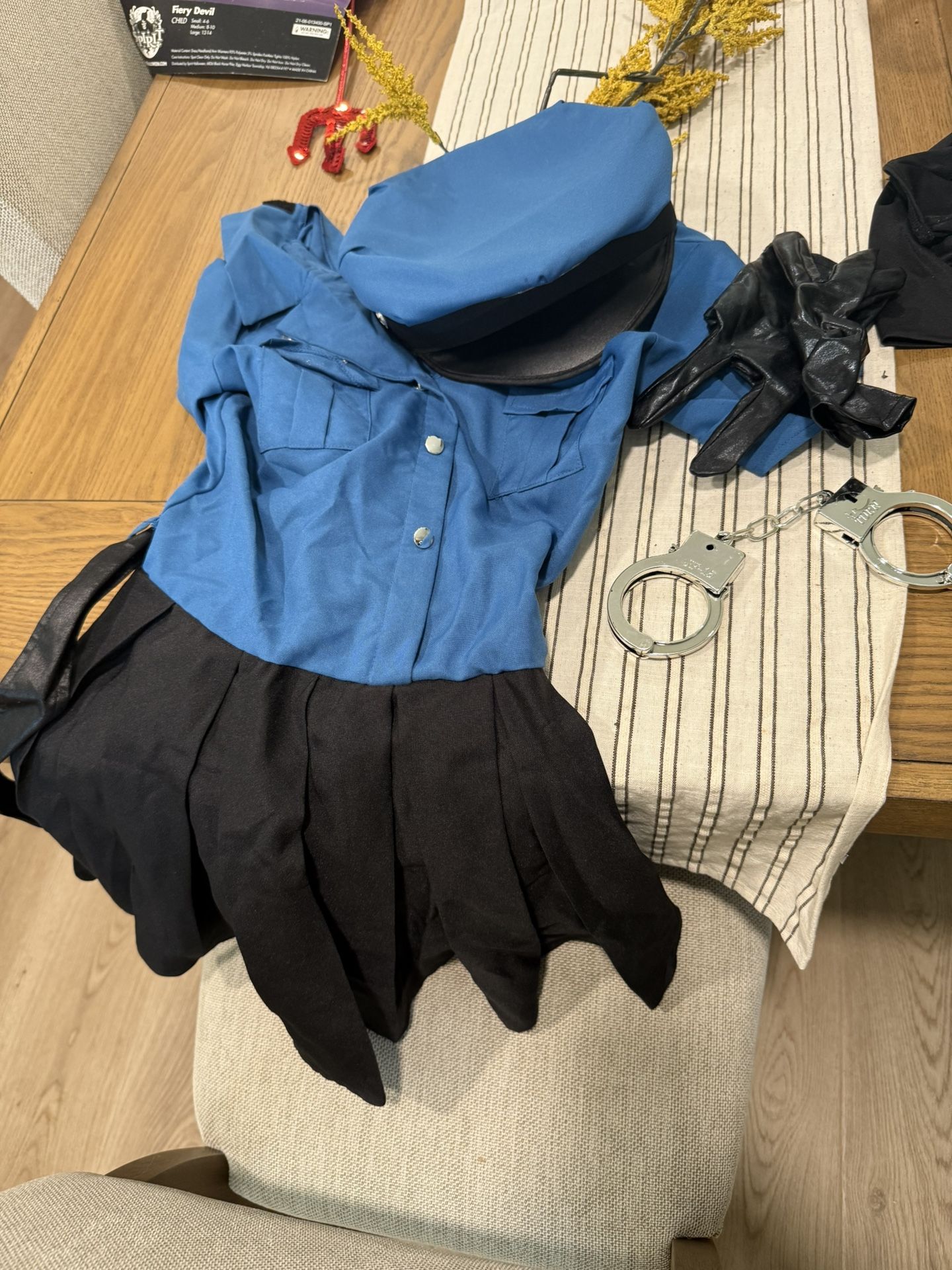 Girls Large Police Costume 