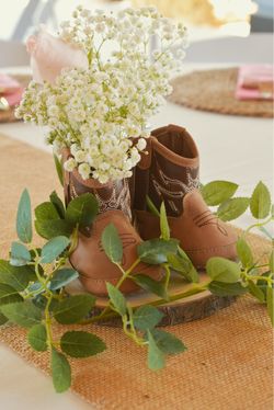 Baby Toddler Western Cowboy Boots centerpieces
