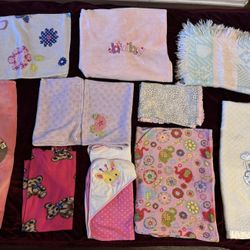 Baby Girls Blankets Lot For $20