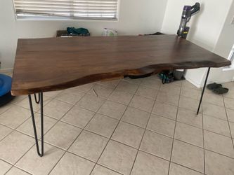79” solid wood dining table