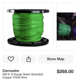 Cerrowire 500 ft. 8 Gauge Green Stranded Copper THHN Wire