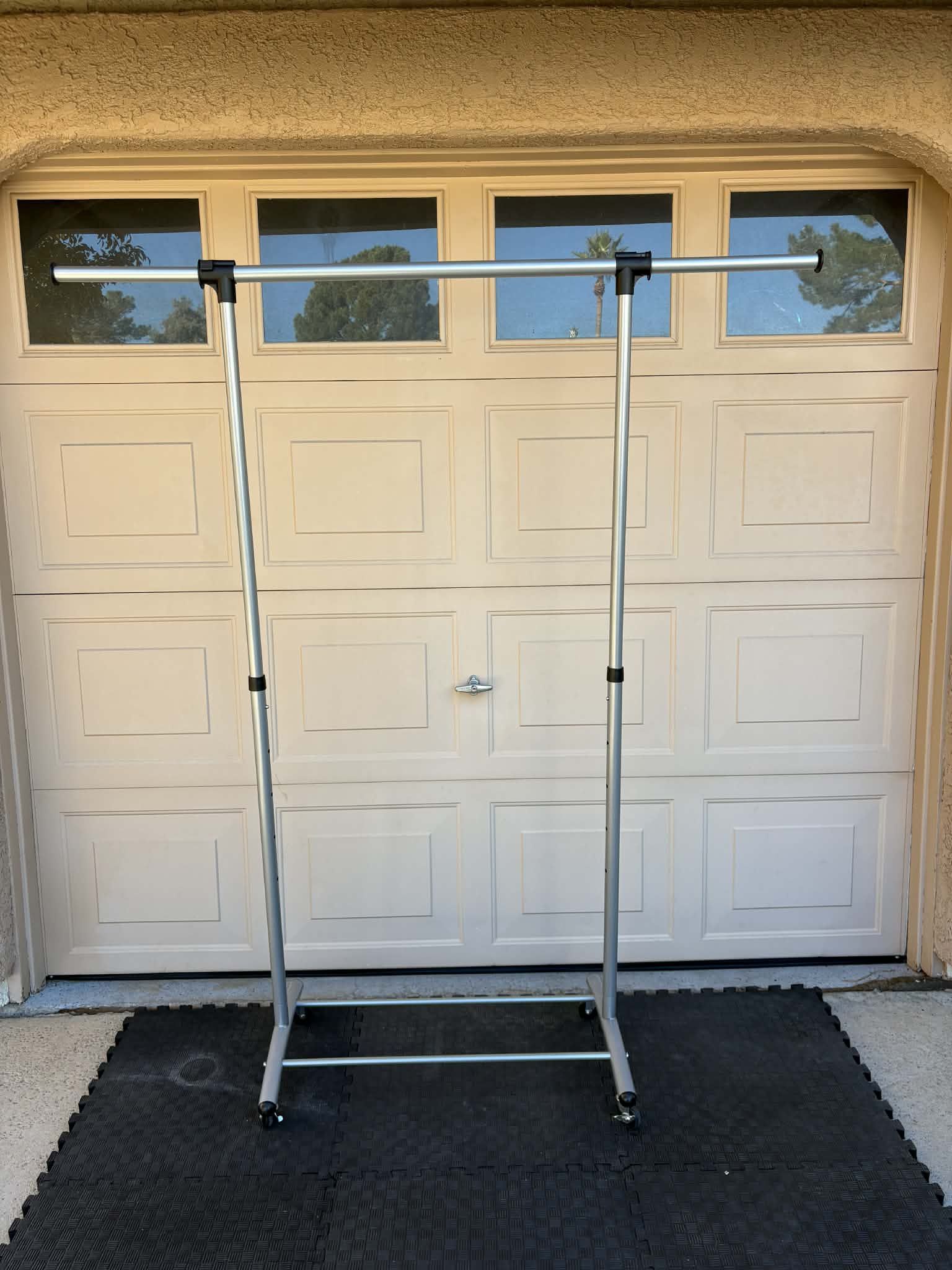 Standard Clothing rack Rod Garment Rack, Silver 70” x 59”