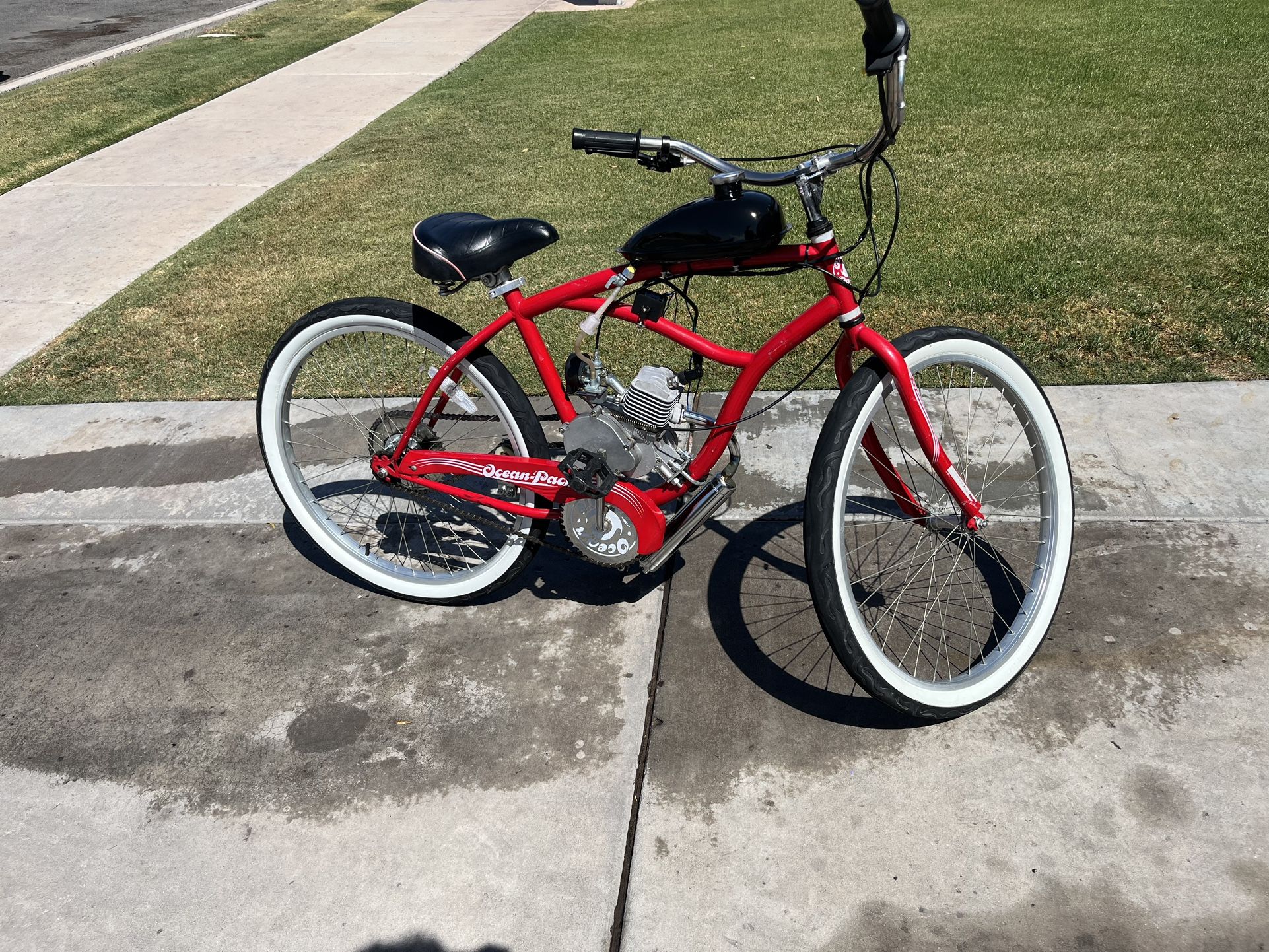 80cc motorized beach cruiser bike