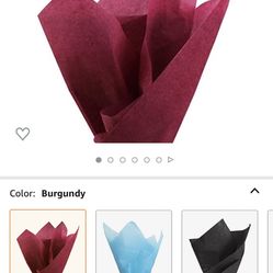 PMLAND Premium Quality Gift Wrapping Paper - Burgundy Wine Color - 15 Inches X 20 Inches 100 Sheets