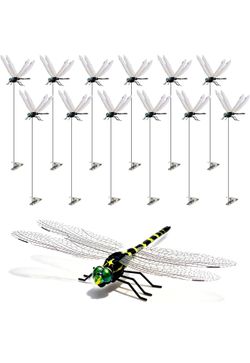 （New）12 Pack 3D Dragonfly Clips