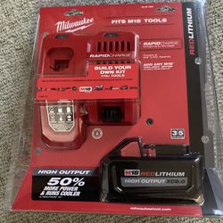 Milwaukee  Rapid charger and High Output 8.0.ah battery $150