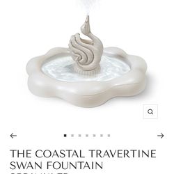MINNIDIP  THE COASTAL TRAVERTINE SWAN FOUNTAIN SPRINKLER