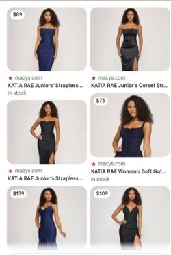 Macy’s Katia Rae Navy Blue Ruched Dress - Size L (Fits Medium)