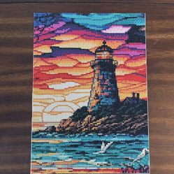 Light House Diamond Art, Completed 