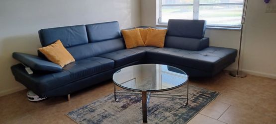 Leather Sectional Sofa + TV + TV Stand