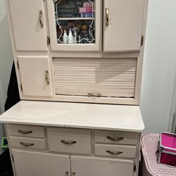Cute Pink Hoosier Cabinet