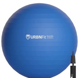 Exercise Ball - Yoga Ball for Workout Pregnancy Stability - AntiBurst Swiss Balance Ball w/ Pump - Fitness Ball Chair for Office, Home Gym