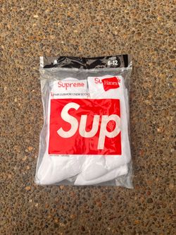 Supreme Hanes Cushion Crew Socks 4-Pack