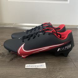 Nike Vapor Edge Speed 360 CV6349-008 Black Red Football Cleats New Men Size 12.5 & 13