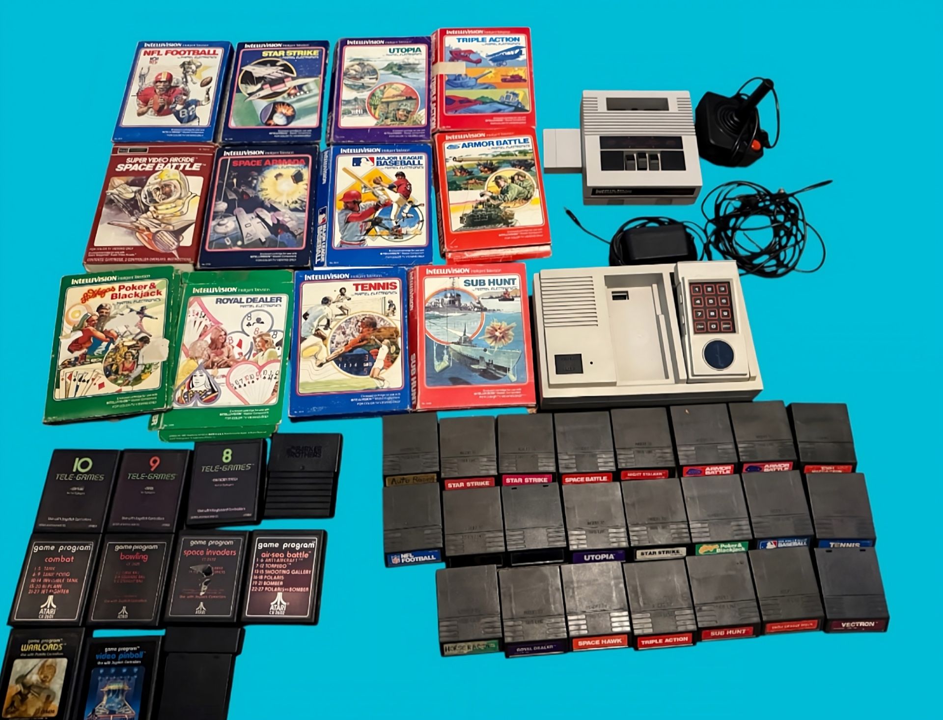 Intellivision II w/Atari Game Changer! + 34 Games -everything tested & working