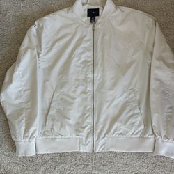 H&M  CREAM BOMBER JACKET XL