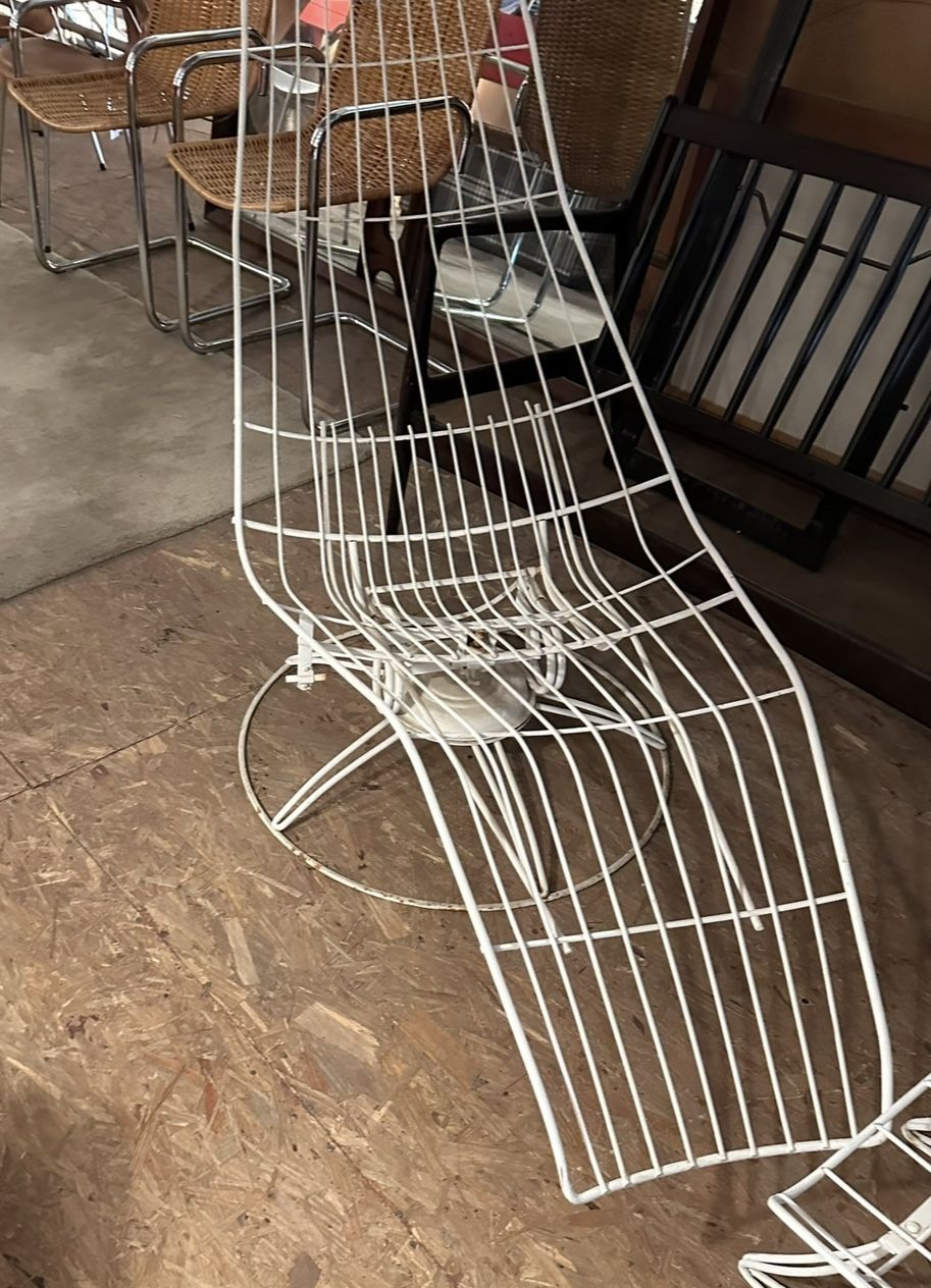 Swivel Rocker Homecrest Wire Chair Vintage 1960s Homecrest Barrel Swivel  Rock Chairs, Attributed