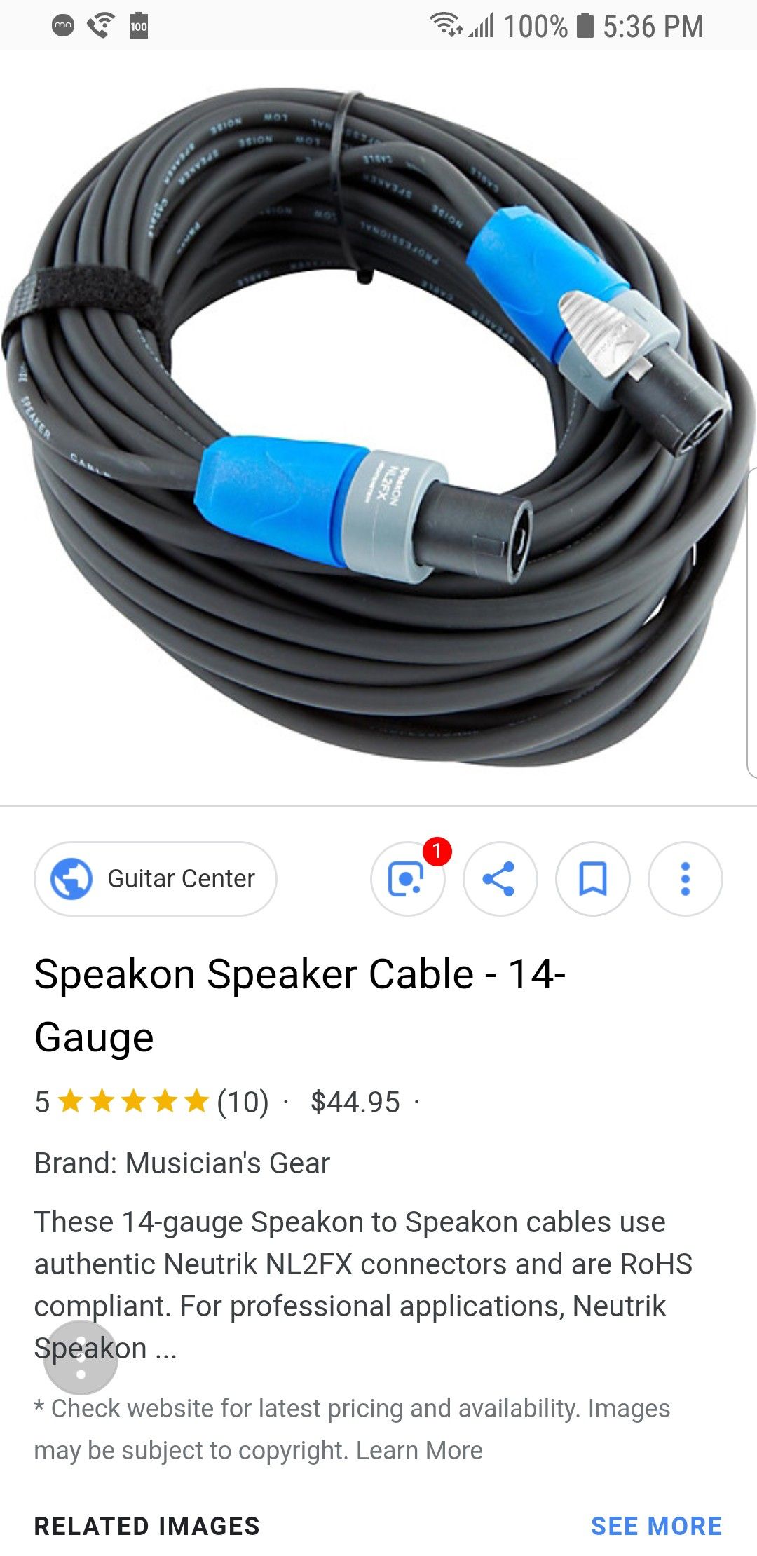 Speakon speaker cables and xlr mic cables