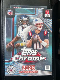 Brand New 2025 Topps Chrome NFL Hanger Box