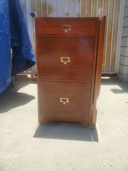 3 Drawer File Cabinet with Table Extension