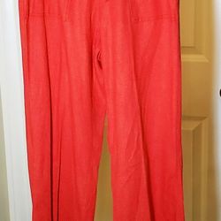 Catos Linen Coral Pants size Woman's Small 