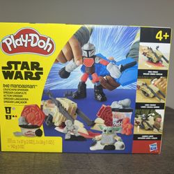 Play-Doh Star Wars The Mandalorian Speeder Launcher Set with Grogu – New