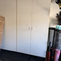 Garage Cabinets – Closet World Custom Storage (3 Large + 1 Medium)