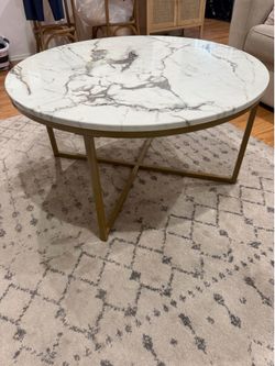 Faux marble coffee table