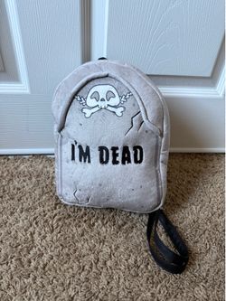 I’m dead tombstone backpack