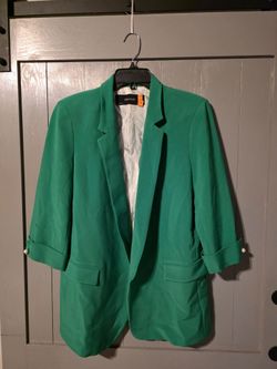 Green oversized blazer (Zara Basic)