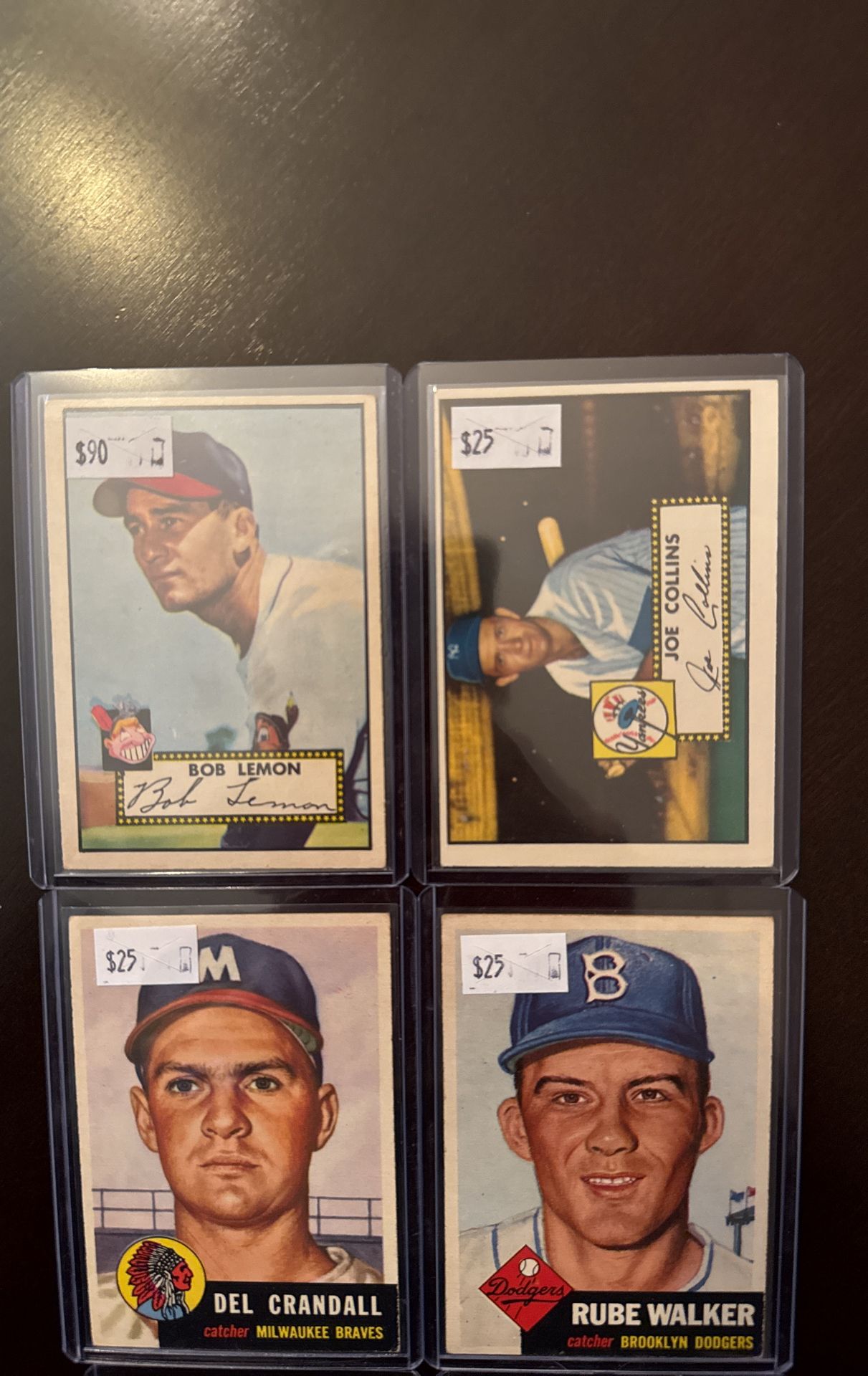 6 Exceptional Vintage Baseball Cards W/1952 Topps!