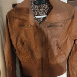 Love Culture Brown Leather Jacket Size M