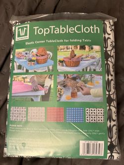 Vinyl table cloth elastic corner fitted rectangle 60x30