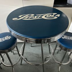 Pepsi-Cola Pub Table and Stools Set
