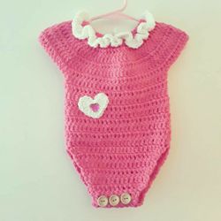 Handmade 0-3 Months Baby Girl Romper Onesie