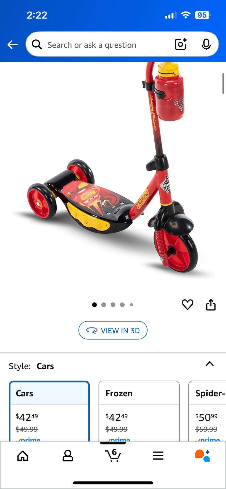 Lightning McQueen scooter Toddler