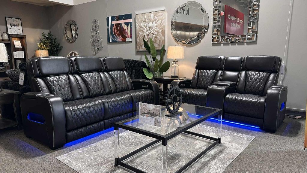 OM• $38 Initial • Brand New Boyington Power Reclining Sofa And Loveseat 