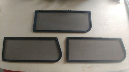 Conversion van rear window screens