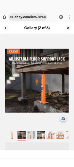 Adjustable Floor Jack, House Leveling Lift 19"-36"