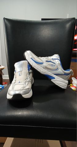 Avia 5000 Performance Sneakers. White/Grey/Blue. Women Size 7. No Laces