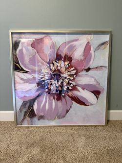 40”x40” Framed Flower Art