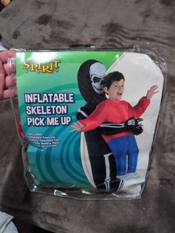 Inflatable skeleton pick me up