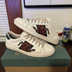 Gucci Ace Snake Embroidered Sneakers
