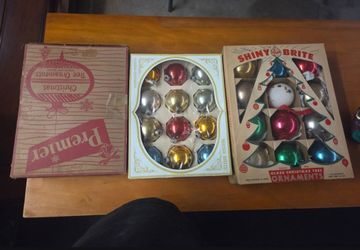 Vintage glass Christmas bulbs ornaments