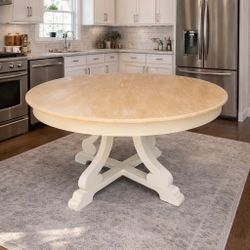 Round Wood Table.